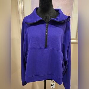 Abela Story and Co Purple Crop 1/2 Zip Top